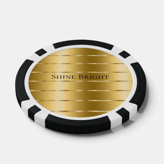 Glam Gold Ribbon Pokerchips (Einzeln)