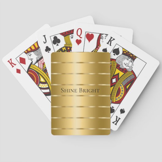 Glam Gold Ribbon Spielkarten (Rückseite)