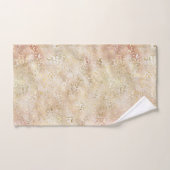 Glam-Gold-Rose Blush Pink Leopard Badhandtuch Set (Handtuch)