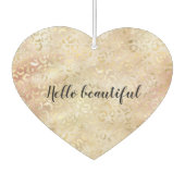 Glam Gold Rose Blush Pink Leopard Print Autolufterfrischer (Vorderseite)