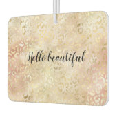 Glam Gold Rose Blush Pink Leopard Print Autolufterfrischer (Links)
