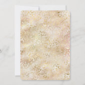 Glam Gold Rose Blush Pink Leopard Print Einladung (Rückseite)
