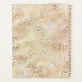 Glam Gold Rose Blush Pink Leopard Print Planer (Rückseite)