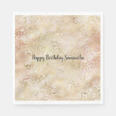 Glam Gold Rose Blush Pink Leopard Print Serviette (Vorderseite)
