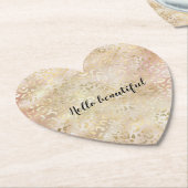 Glam Gold Rose Blush Pink Leopard Print Untersetzer (angewinkelt)