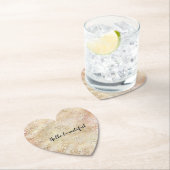 Glam Gold Rose Blush Pink Leopard Print Untersetzer (Vor Ort)