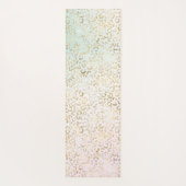 Glam Gold Rose Blush Pink Leopard Print Yogamatte (Rückseite)