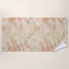 Glam-Gold-Rose Blush Pink Leopard Strandtuch