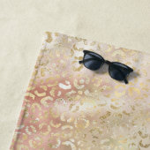 Glam-Gold-Rose Blush Pink Leopard Strandtuch (Beispiel)