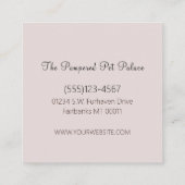 Glam Gold Rose Glitzer Tropfen Pfütze Sitzen Quadratische Visitenkarte (Rückseite)