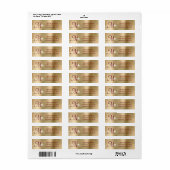 Glam Gold Rot Brushed Metal Custom Monogram Label (Vorne)