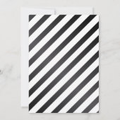 Glam Gold Sparkle Black and White Baby Dusche Einladung (Rückseite)