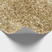 Glam Gold Sparkle Glitz Geschenkpapier (Ecke)