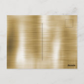 Glam Gold Sparkle Pink Black Cowhide Postkarte (Rückseite)