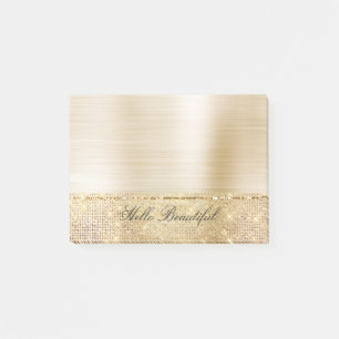 Glam Gold Sparkle Post-it Klebezettel