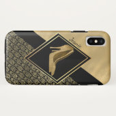 Glam Gold Stilletto Heelses iPhone X Fall Case-Mate iPhone Hülle (Rückseite (Horizontal))
