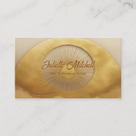 Glam Gold Sunburst Hair & Makeup Artist Card Visitenkarte