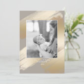 Glam Gold Swashes und Foto Feiertagskarte (Stehend Vorderseite)