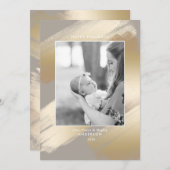 Glam Gold Swashes und Foto Feiertagskarte (Vorne/Hinten)