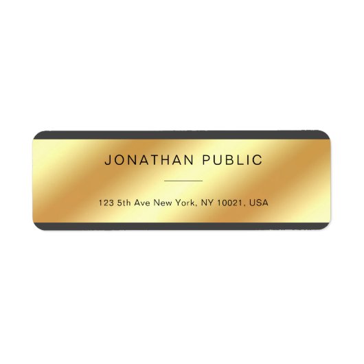 Glam Gold Template Elegant Modern Einfach (Vorne)