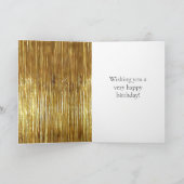 Glam Gold Tinsel Jeweled Butterfly Karte (Innenseite)