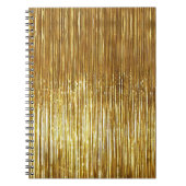 Glam Gold Tinsel Stripes Notizblock (Vorderseite)