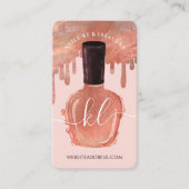 Glam Gold Tropfens Nail Polnischer Flaschenkorb Visitenkarte (Vorderseite)