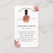 Glam Gold Tropfens Nail Polnischer Flaschenkorb Visitenkarte (Rückseite)