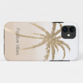 Glam Gold Tropical Palm ombre Case-Mate iPhone Hülle (Rückseite (Horizontal))