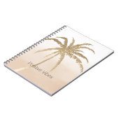 Glam Gold Tropical Palm ombre Notizblock (Linke Seite)