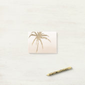 Glam Gold Tropical Palm ombre Post-it Klebezettel (Auf Schreibtisch)