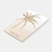 Glam Gold Tropical Palm ombre Post-it Klebezettel (angewinkelt)