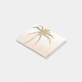Glam Gold Tropical Palm ombre Post-it Klebezettel (angewinkelt)