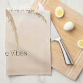 Glam Gold Tropical Palm Tree Ombre Geschirrtuch (Viertel Falte)