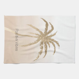 Glam Gold Tropical Palm Tree Ombre Geschirrtuch