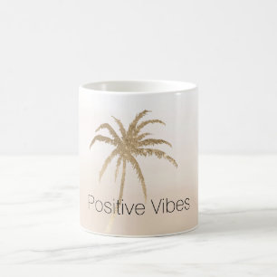 Glam Gold Tropical Palm Tree Ombre Kaffeetasse