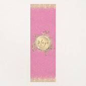 Glam Gold Turtle Stars auf Pink Yoga Mat Yogamatte (Vorderseite)