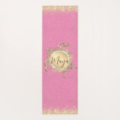 Glam Gold Turtle Stars auf Pink Yoga Mat Yogamatte (Rückseite)