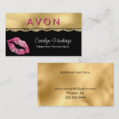 Glam Gold und Black Independent Rep Avon Visitenkarte (Vorne/Hinten)