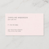 Glam Gold und Pink Abstrakte Feminine Business Car Visitenkarte (Rückseite)