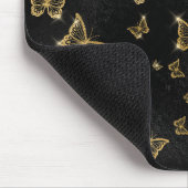 Glam Gold und schwarze Schmetterlinge Muster Mousepad (Ecke)