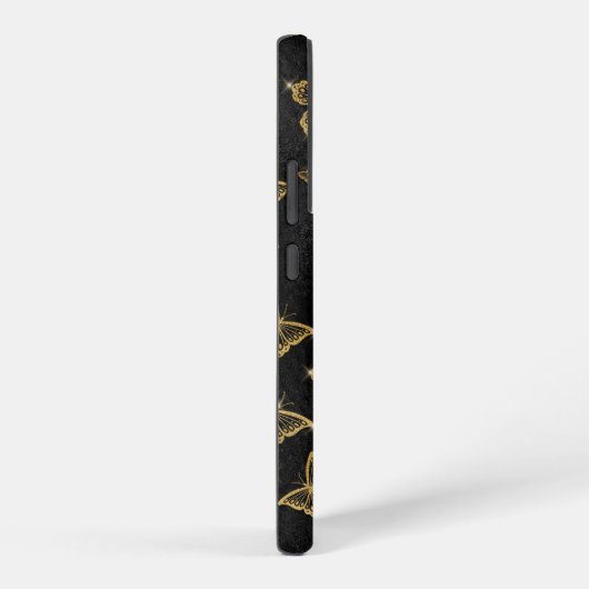 Glam Gold und schwarze Schmetterlinge Muster Samsung Galaxy Hülle (Rechte Seite)