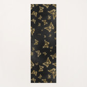 Glam Gold und schwarze Schmetterlinge Muster Yogamatte (Vorderseite)