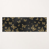 Glam Gold und schwarze Schmetterlinge Muster Yogamatte (Vorderseite (Horizontal))