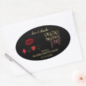 Glam Gold Vegas Before Vows Casino Ovaler Aufkleber (Umschlag)