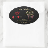 Glam Gold Vegas Before Vows Casino Ovaler Aufkleber (Tasche)