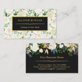 Glam Gold Wasserfarbener Fluss Rodelbahn Visitenkarte (Vorne/Hinten)