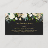 Glam Gold Wasserfarbener Fluss Rodelbahn Visitenkarte (Rückseite)