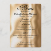 Glam Gold Wedding Menu Menükarte (Vorderseite)
