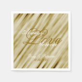 Glam Gold Wedding Serviette (Vorderseite)